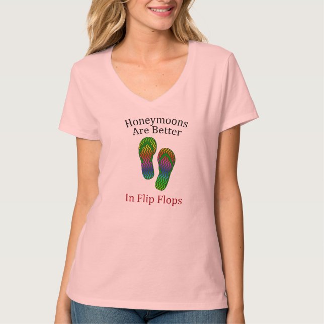 Camiseta Las lunas de miel son mejores en los Flip Flops (Anverso)