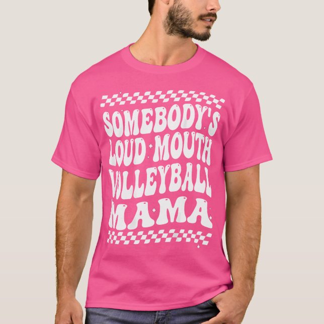 Camiseta Las Madres De Mamá Mamá De Voleibol De Boca De Alg (Anverso)