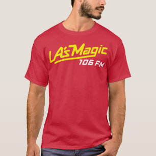 Camiseta LAs MAGIC 106 FM Estación de radio retro defectuos