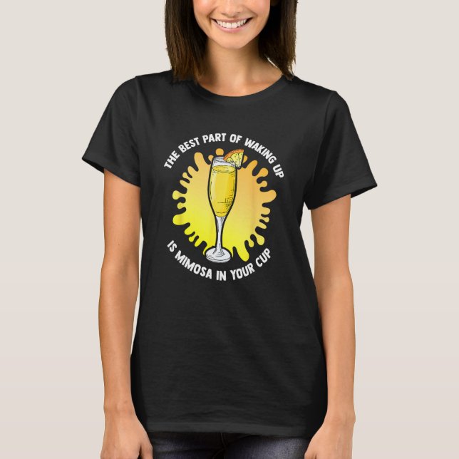 Camiseta Las Mañanas Son Para Brunch De Mimosas Bebida De M (Anverso)
