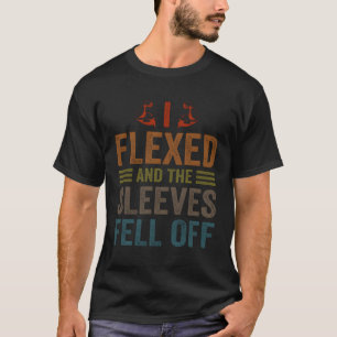 Camiseta Las Mangas Flexadas Se Caen Del Ascensor De Peso C