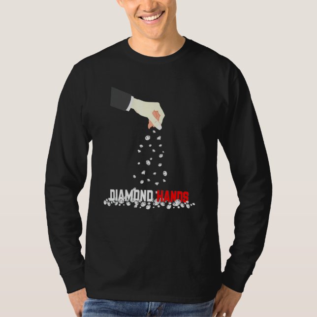 Camiseta Las Manos De Diamante Se Espolvorean En Wall Stree (Anverso)