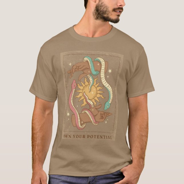 Camiseta Las manos y las serpientes ocultan tu potencial (Anverso)