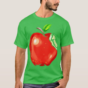 Camiseta Las Manzanas Son Sabrosas, Dice Yum, Vegetarianas 