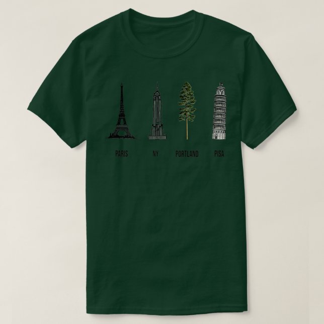 Camiseta Las maravillas de Portland del árbol Natural del m (Diseño del anverso)