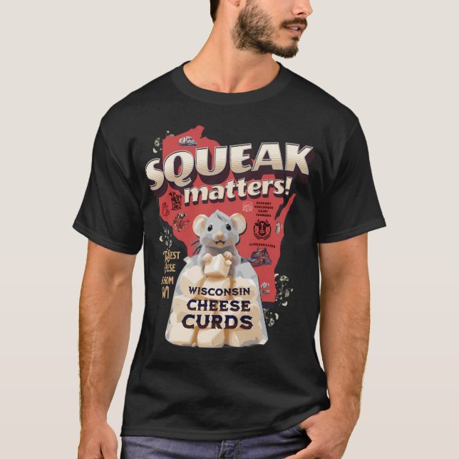 Camiseta ¡Las maricas importan! Curvas de queso de Wisconsi (Anverso)