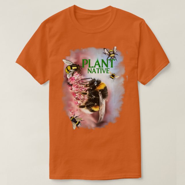 Camiseta Las mariposas de nuestros abejorros polinizadores  (Diseño del anverso)