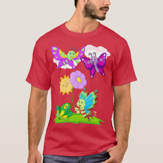 Camiseta Las mariposas se alegran cuando ven flores