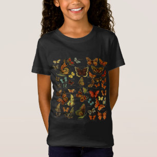 Camiseta Las mariposas vintage imprimen la colección de mar