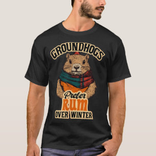 Camiseta Las marmotas prefieren el ron al invierno