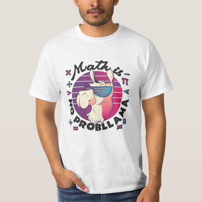 Camiseta Las Matemáticas No Son Ningún ProbLlama (Anverso)