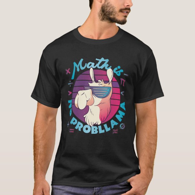 Camiseta Las Matemáticas No Son Ningún ProbLlama (Anverso)