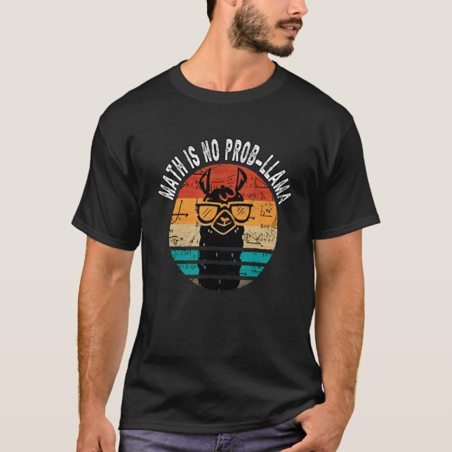 Camiseta Las Matemáticas No Son Problema Llama (Anverso)