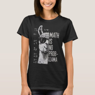 Camiseta Las matemáticas no son un problema Llama divertida