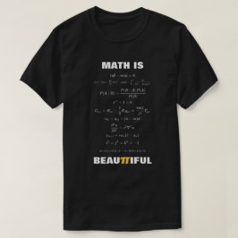 Camiseta Las matemáticas son bellas 11 ecuaciones matemátic