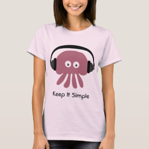 Camiseta Las medusas y los auriculares rosados lo guardan