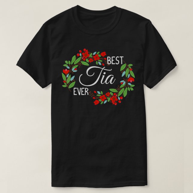 Camiseta Las mejores flores de apreciación de tía dulce de  (Diseño del anverso)