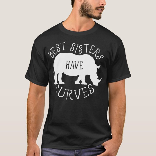 Camiseta Las mejores hermanas tienen curvas Rinocerontes di (Anverso)
