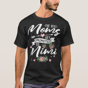 Camiseta Las Mejores Mamás Se Promocionan A Mimi Funny Flor
