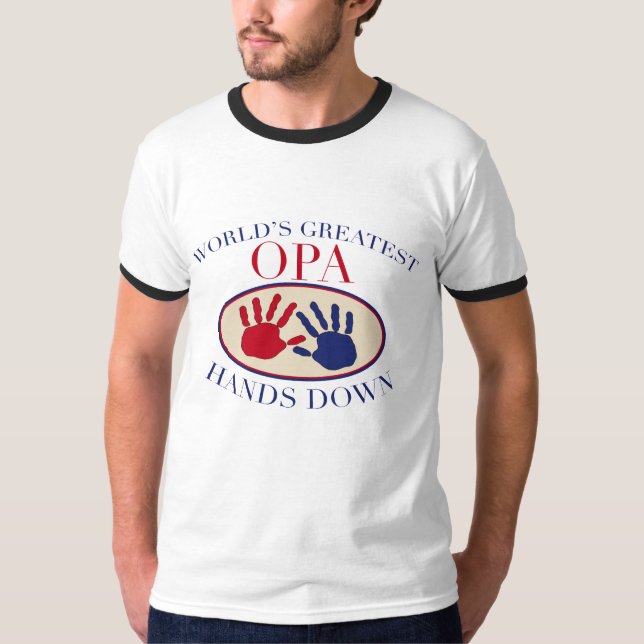 Camiseta Las mejores manos de Opa abajo (Anverso)