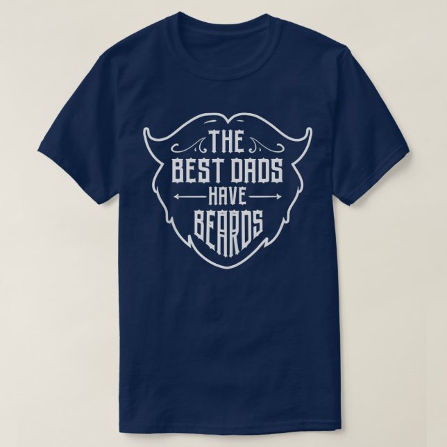 Camiseta Las Mejores Papas Tienen Barba A Papá Barba Hombre (Diseño del anverso)