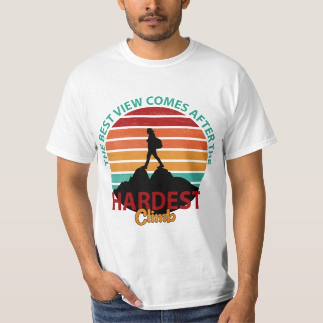 CAMISETA LAS MEJORES VISTAS SE PROPONEN DESPUÉS DE LA SENDE (Anverso)
