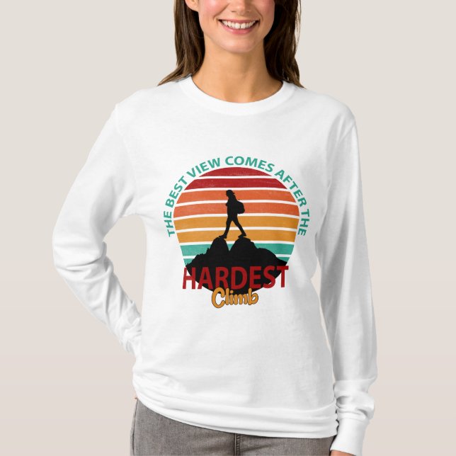 CAMISETA LAS MEJORES VISTAS SE PROPONEN DESPUÉS DE LA SENDE (Anverso)