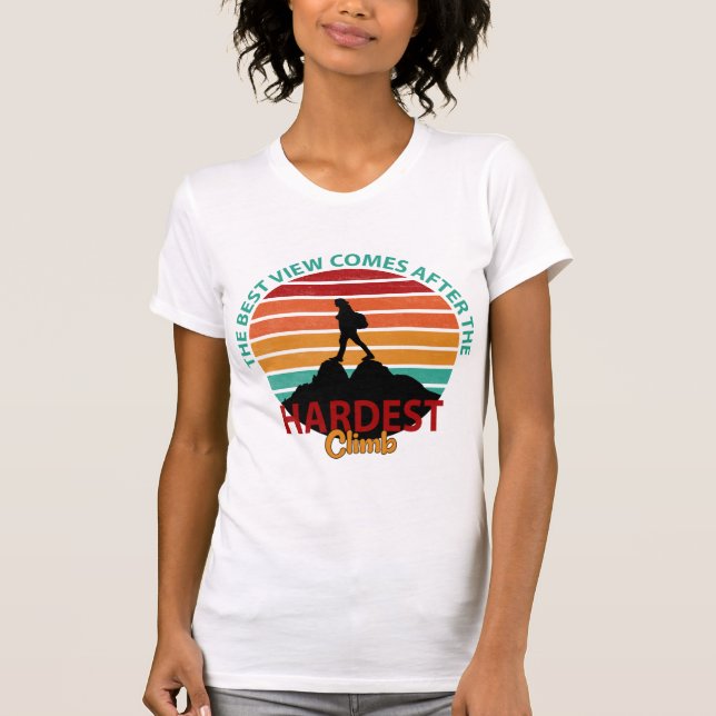 CAMISETA LAS MEJORES VISTAS SE PROPONEN DESPUÉS DE LA SENDE (Anverso)