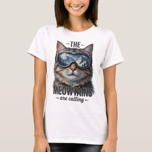 Camiseta Las Meowtains están llamando a los curiosos amante