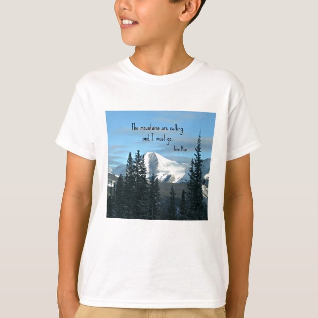 Camiseta Las montañas están llamando... (Anverso)