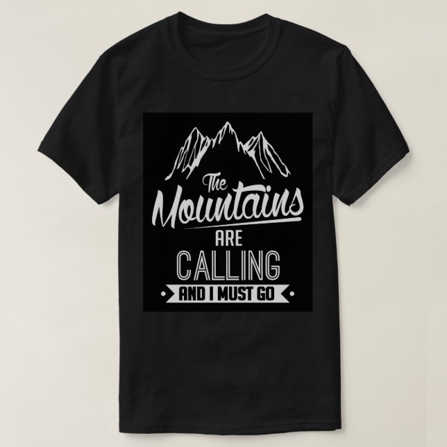 Camiseta Las montañas están llamando (Diseño del anverso)