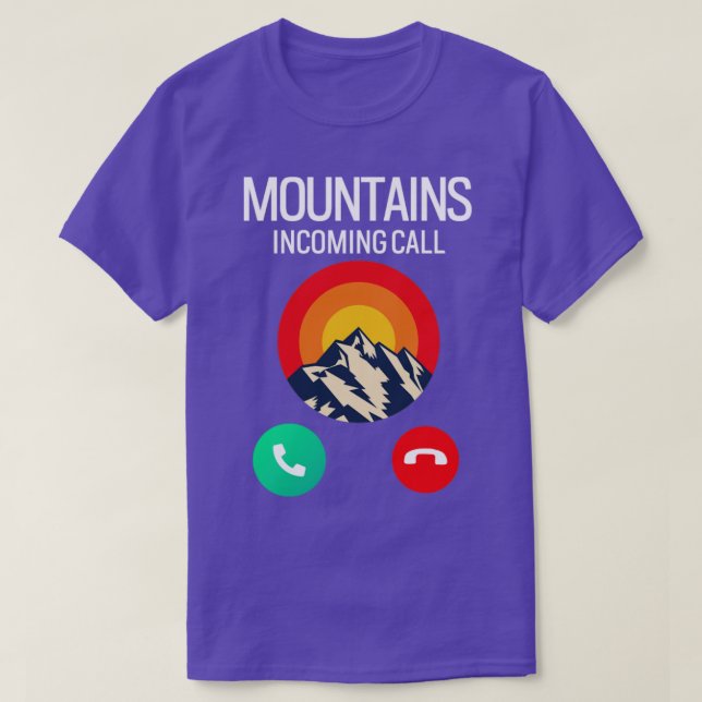 Camiseta Las montañas están llamando a hacer senderismo (Diseño del anverso)