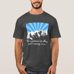 Camiseta "Las montañas están llamando" las nubes y el cie