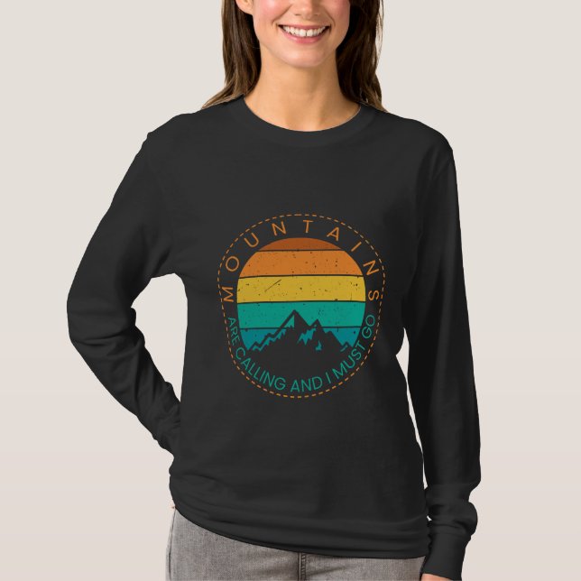 Camiseta Las montañas están llamando y debo ir  (Anverso)