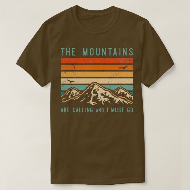 Camiseta Las montañas están llamando y debo ir 1 (Diseño del anverso)