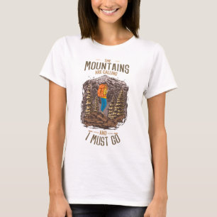 Camiseta Las Montañas Están Llamando Y Debo Ir A Senderismo