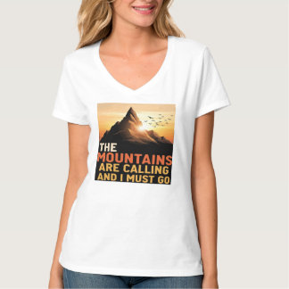Camiseta Las Montañas Están Llamando Y Debo Ir A Senderismo
