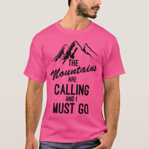 Camiseta Las Montañas Están Llamando Y Debo Ir De Béisbol
