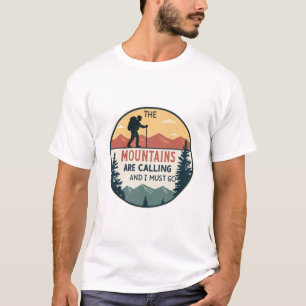 Camiseta Las montañas están llamando y debo ir Retro