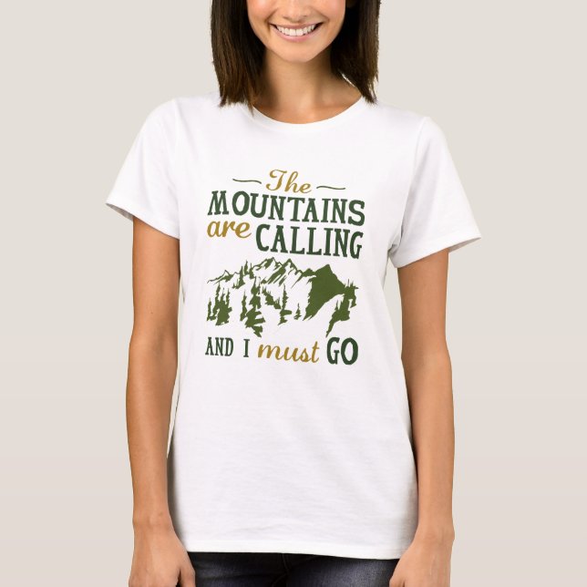 Camiseta Las montañas llaman (Anverso)
