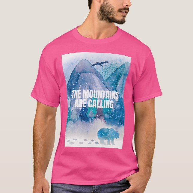 Camiseta Las montañas llaman activas (Anverso)