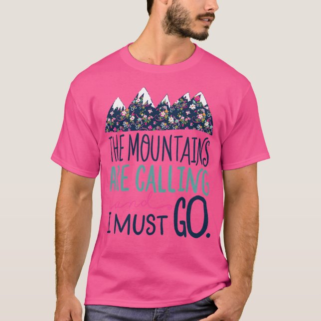 Camiseta Las montañas llaman activas (Anverso)