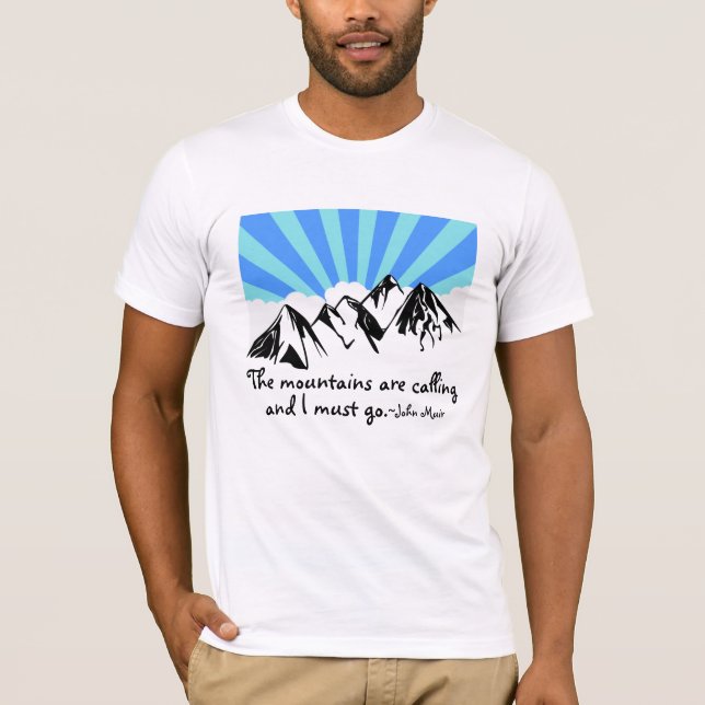 Camiseta Las Montañas Llaman Nubes Retro Y Cielo (Anverso)
