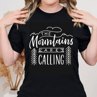 Camiseta Las Montañas Llaman Y Debo Ir Camisas Al Aire Libr