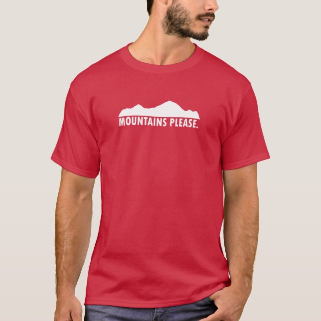 Camiseta Las montañas satisfacen (Anverso)