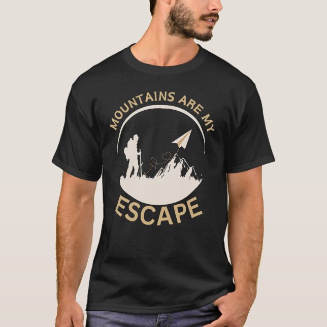 Camiseta Las montañas son mi escape al esquí (Anverso)