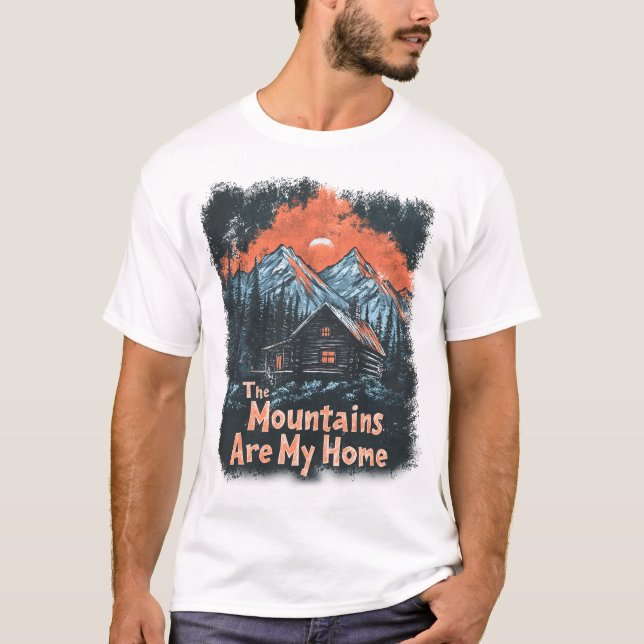 Camiseta Las montañas son mi hogar (Anverso)