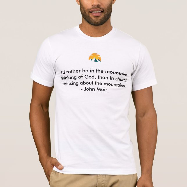 Camiseta Las montañas son mi iglesia (Anverso)