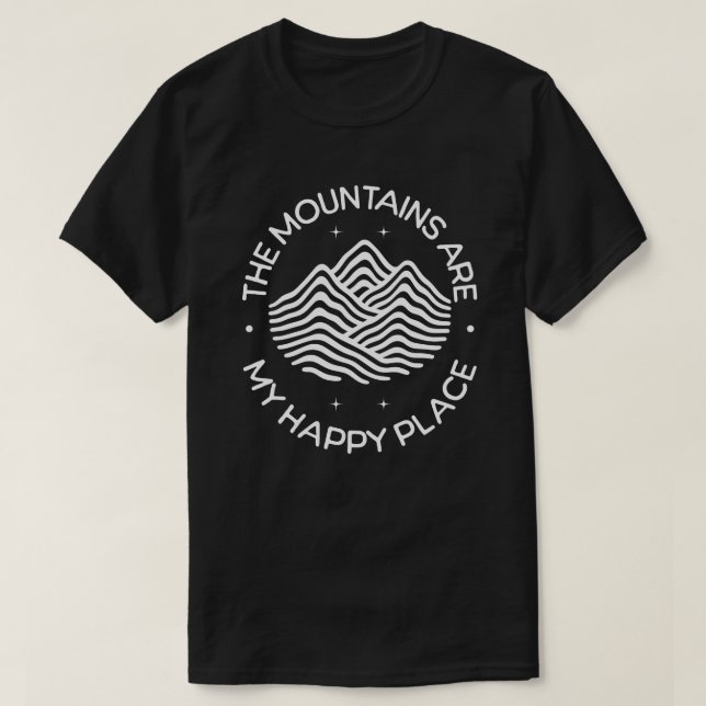 Camiseta Las Montañas son mi lugar feliz (Diseño del anverso)