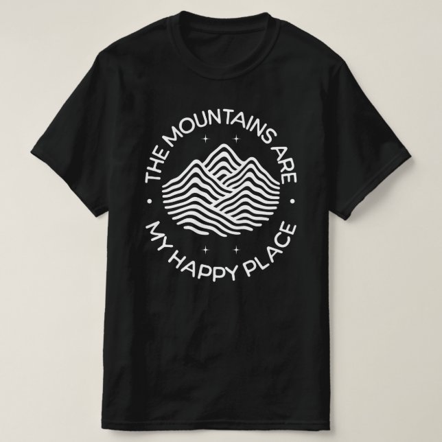Camiseta Las Montañas son mi lugar feliz (Diseño del anverso)